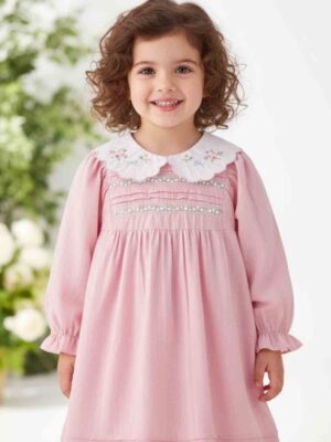 Pink Petal Preppy Dress