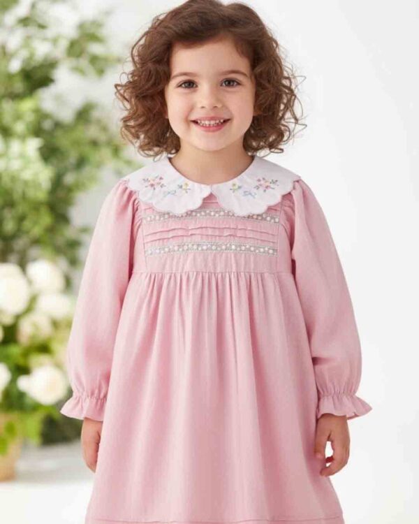 Pink Petal Preppy Dress