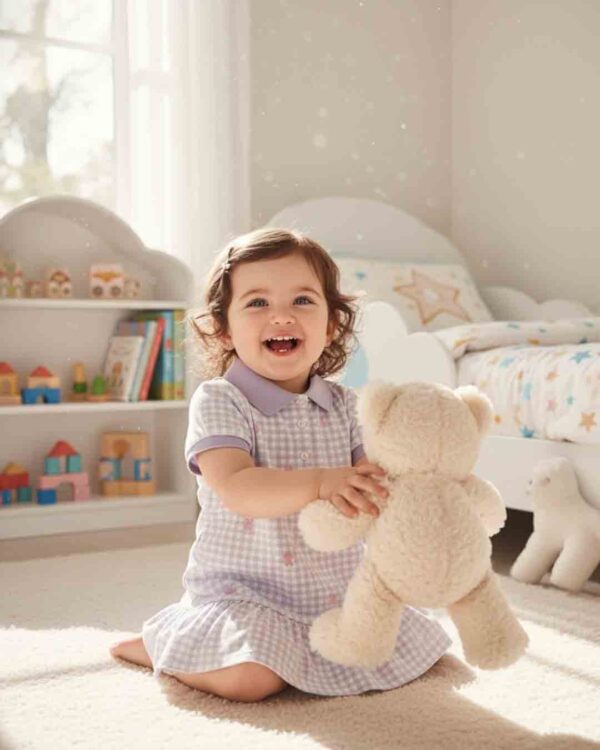 Lilac Check Bunny Dress